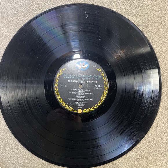 The Longines Symphonette Society Christmas‎ Eve Favorites Vinyl Record LP - Picture 5 of 6